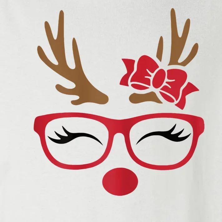 Reindeer Lady Messy Bun Toddler Long Sleeve Shirt