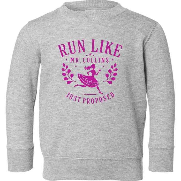 Run Like Mr Collins Just Proposed Vintage Toddler Sweatshirt