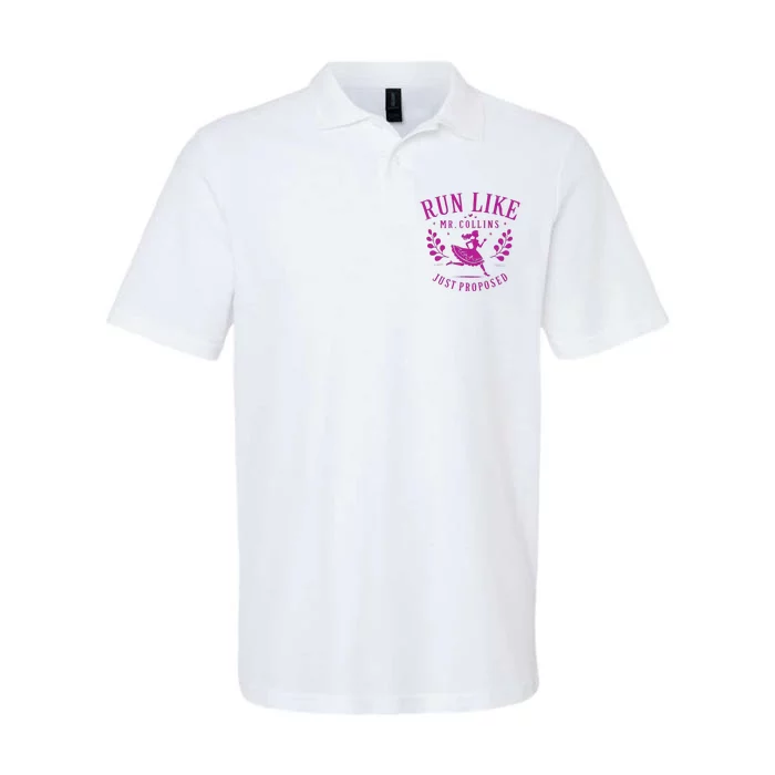 Run Like Mr Collins Just Proposed Vintage Softstyle Adult Sport Polo