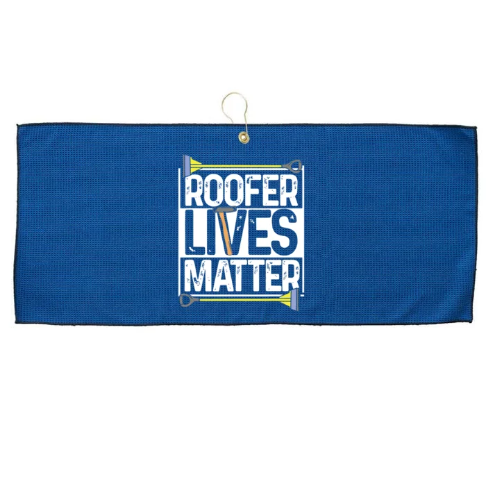 Roofer Lives Matter Funny Roofing Gift Idea MP Large Microfiber Waffle Golf Towel