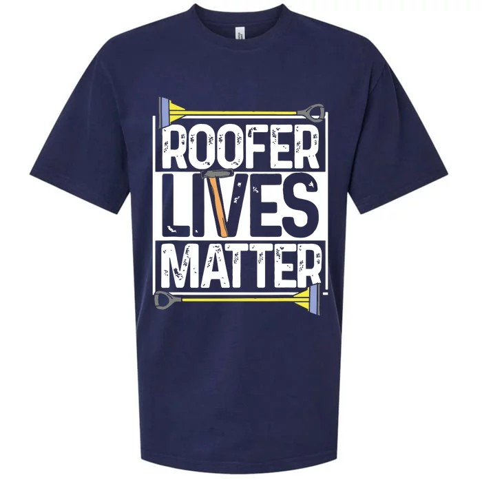 Roofer Lives Matter Funny Roofing Gift Idea MP Sueded Cloud Jersey T-Shirt