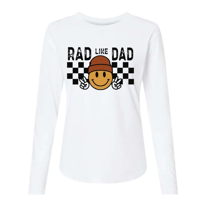 Rad Like My Dad Funny Retro FatherS Day Womens Cotton Relaxed Long Sleeve T-Shirt