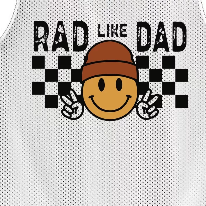 Rad Like My Dad Funny Retro FatherS Day Mesh Reversible Basketball Jersey Tank