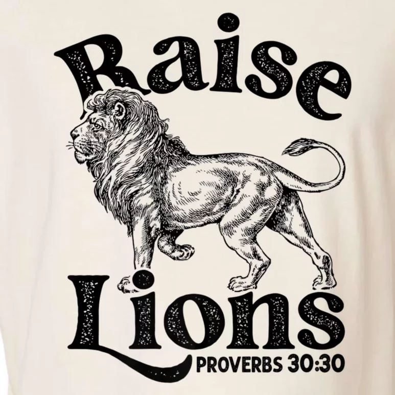 Raise Lions Mom Conservative Christian Mothers Day For Mom Garment-Dyed Women's Muscle Tee