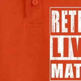 Retired Lives Matter Funny Elderly Senior Gift Meaningful Gift Dry Zone Grid Performance Polo