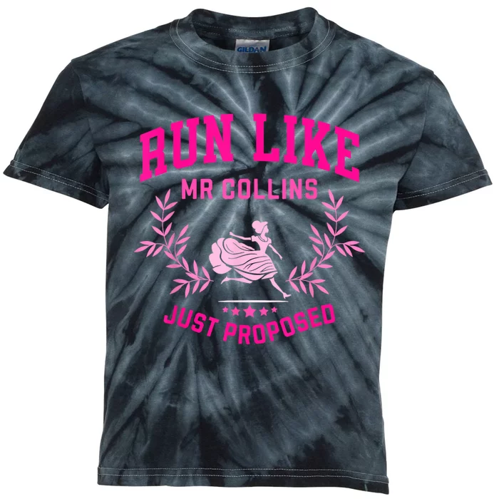 Run Like Mr Collins Just Proposed Vintage Gift Kids Tie-Dye T-Shirt