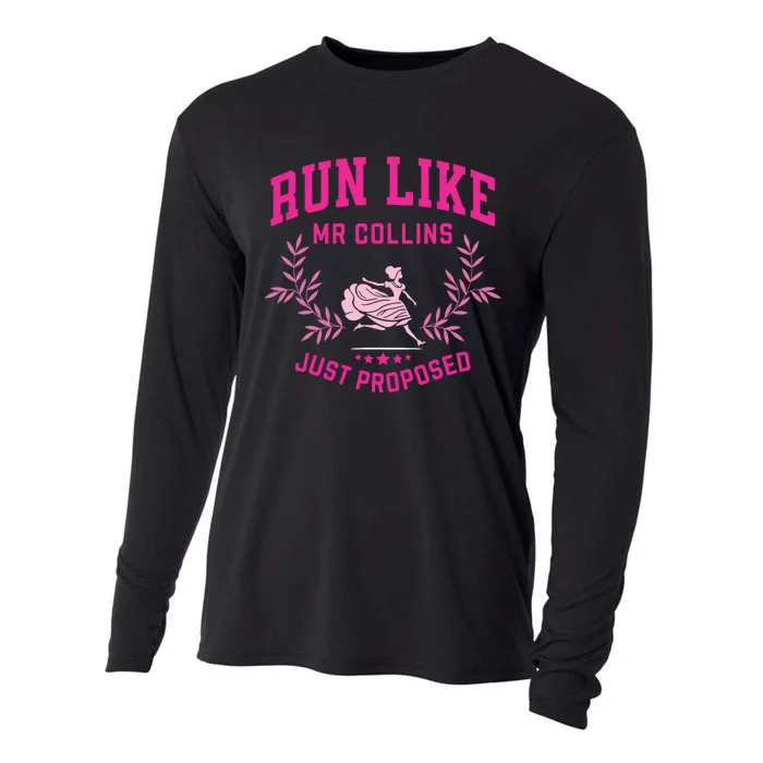 Run Like Mr Collins Just Proposed Vintage Cooling Performance Long Sleeve Crew