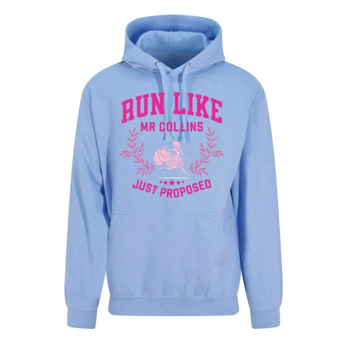 Run Like Mr Collins Just Proposed Vintage Unisex Surf Hoodie