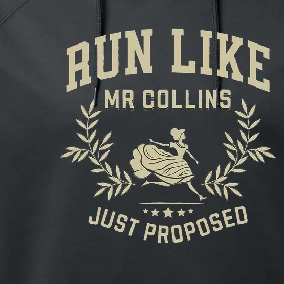 Run Like Mr Collins Just Proposed Performance Fleece Hoodie