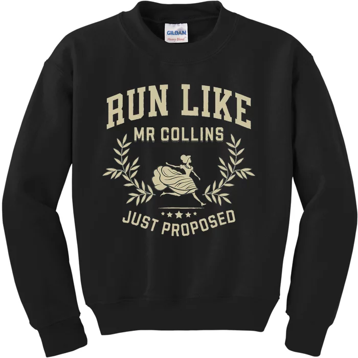 Run Like Mr Collins Just Proposed Kids Sweatshirt