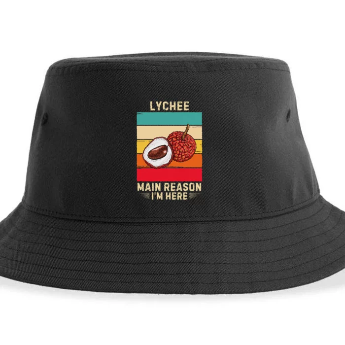 Retro Lychee Main Reason IM Here Sustainable Bucket Hat