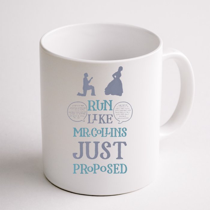 Run Like Mr Collins Just Proposed Funny Books And Running Front & Back Coffee Mug