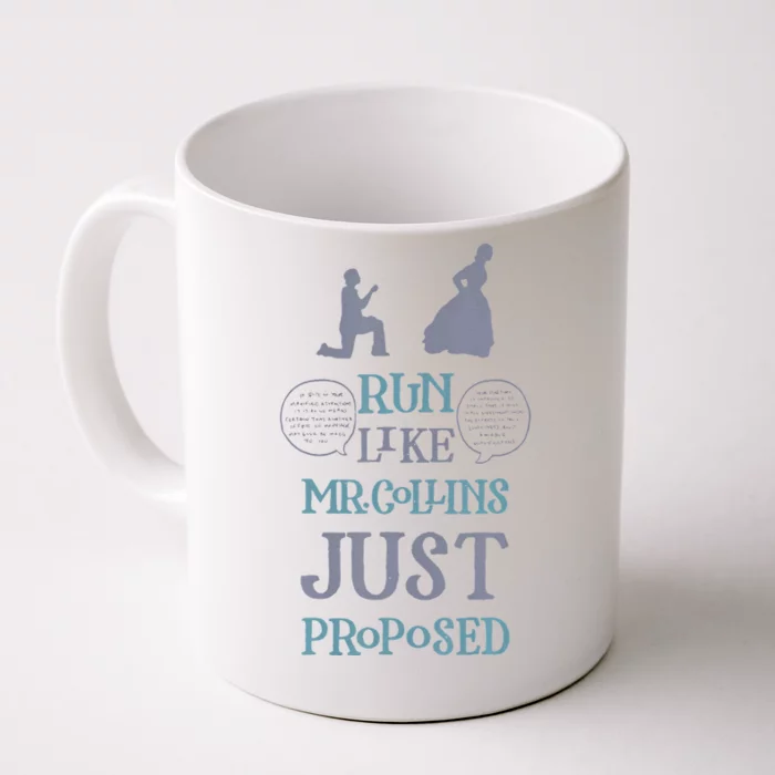 Run Like Mr Collins Just Proposed Funny Books And Running Front & Back Coffee Mug