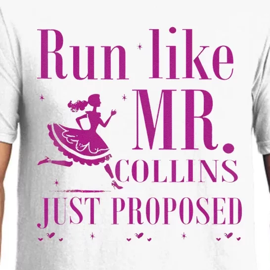 Run Like Mr Collins Just Proposed Funny Books And Running Pajama Set