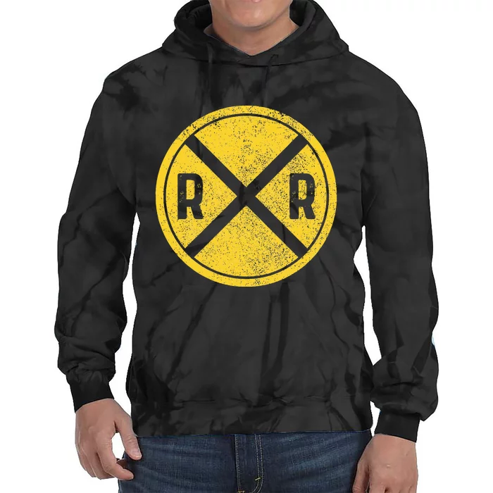 Railroad Locomotive Model Train Lover Tie Dye Hoodie