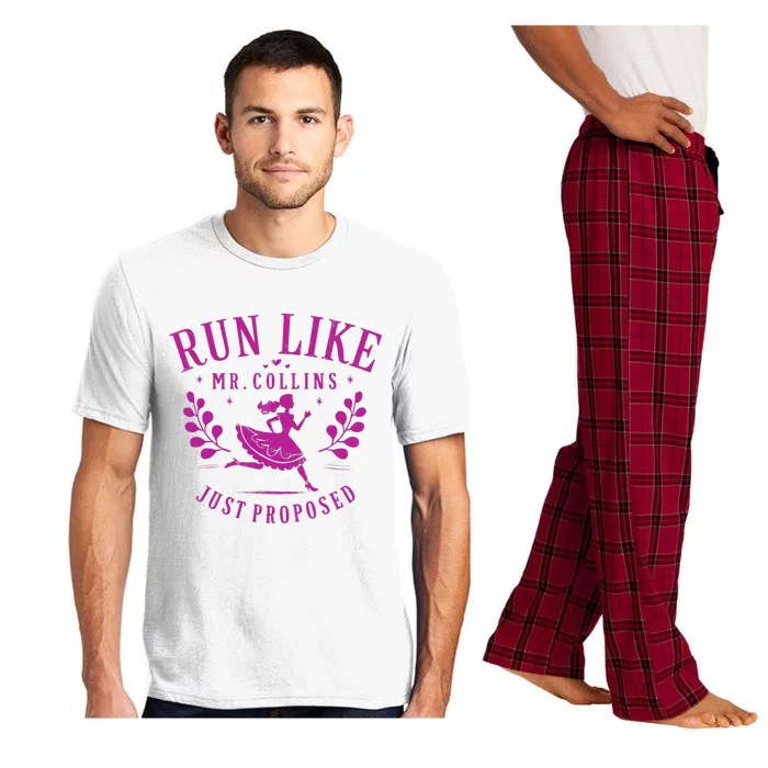 Run Like Mr Collins Just Proposed Vintage Design Pajama Set