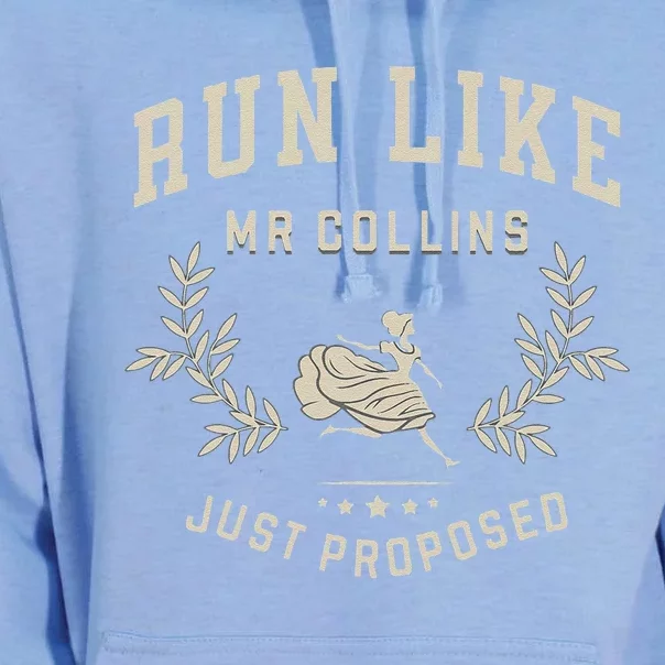 Run Like Mr Collins Just Proposed Funny Books And Running Gift Unisex Surf Hoodie