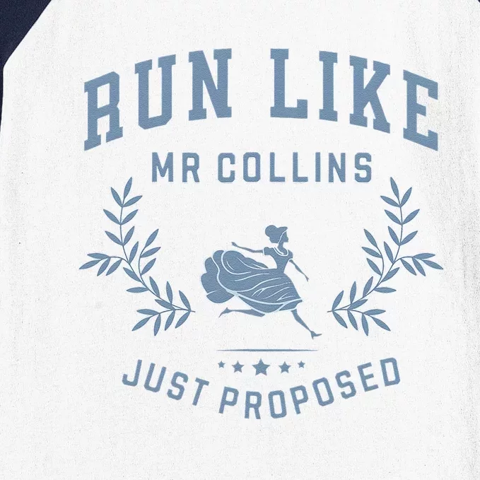 Run Like Mr Collins Just Proposed Funny Books And Running Baseball Sleeve Shirt