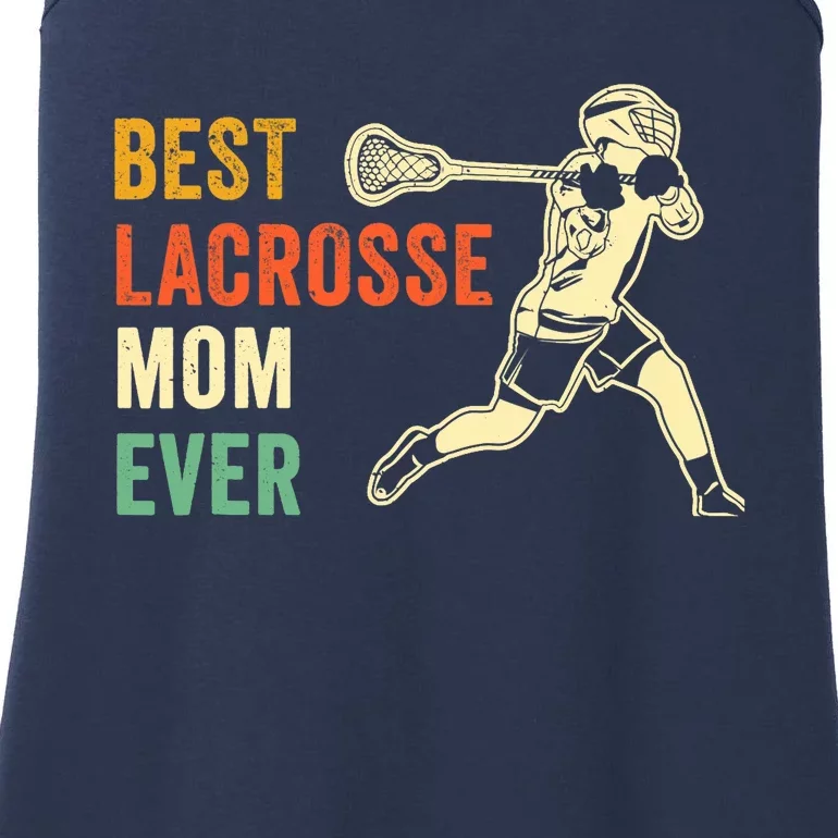 Retro Lacrosse Mom LAX Mom LAX Player Team Sports Lover Cute Ladies Essential Tank