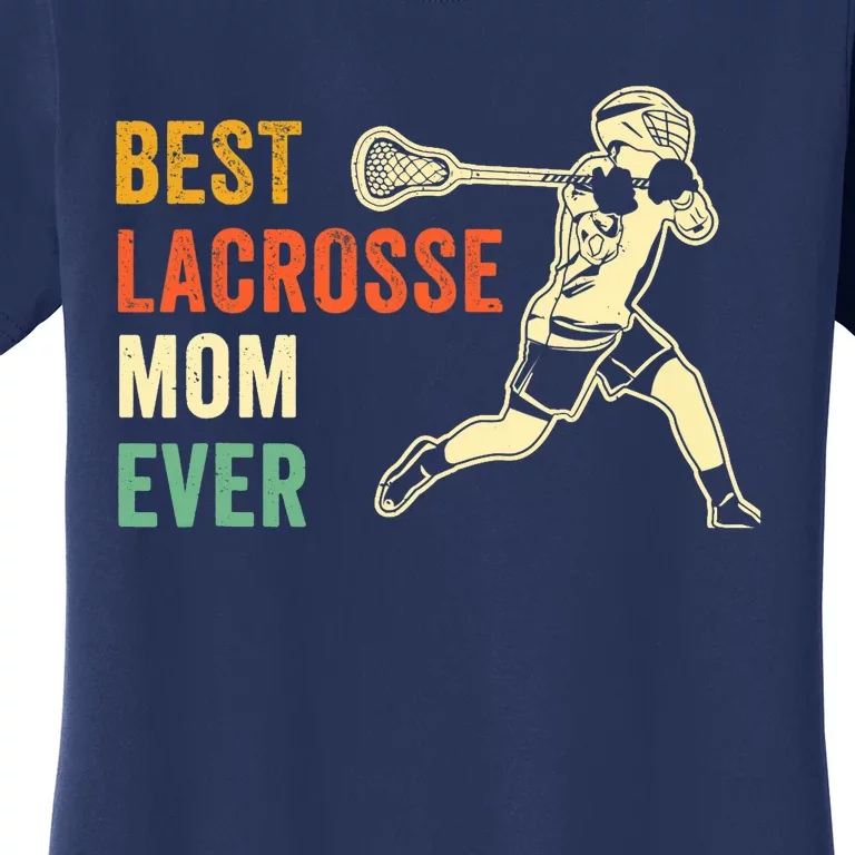 Retro Lacrosse Mom LAX Mom LAX Player Team Sports Lover Cute Women's T-Shirt