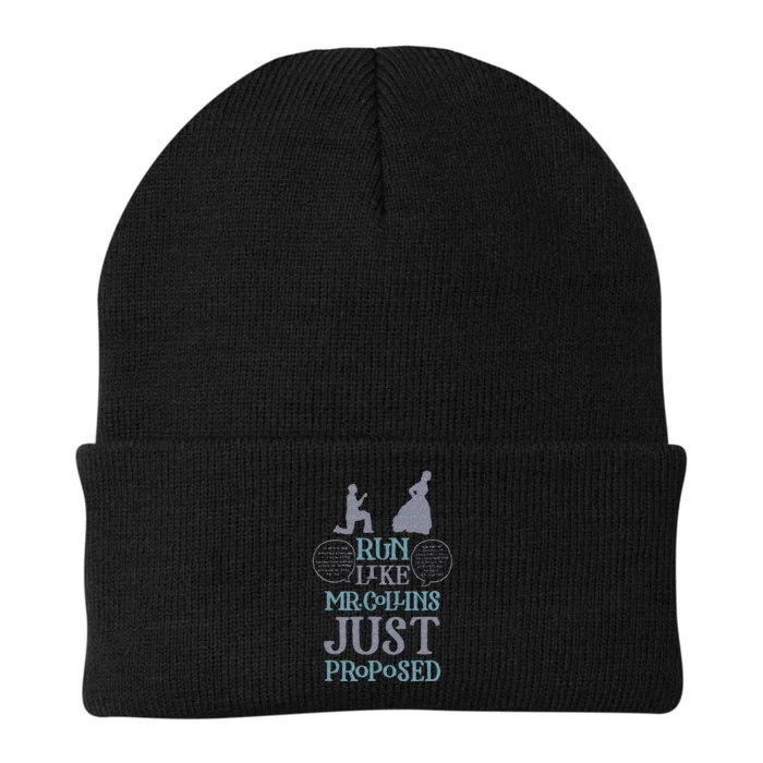 Run Like Mr. Collins Just Proposed Funny Books And Running Knit Cap Winter Beanie