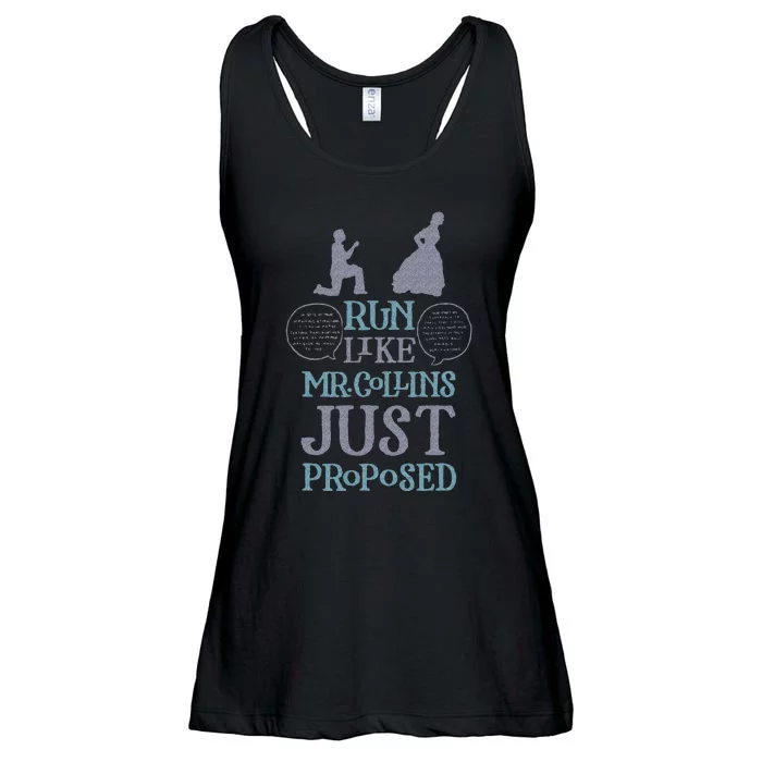 Run Like Mr. Collins Just Proposed Funny Books And Running Ladies Essential Flowy Tank