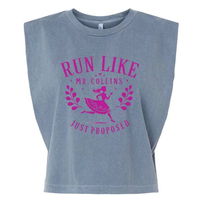 Run Like Mr Collins Just Proposed Vintage Gift Garment-Dyed Women's Muscle Tee