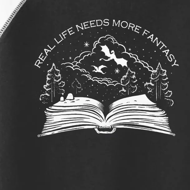 Real Life Needs More Fantasy Bookworm Toddler Fine Jersey T-Shirt