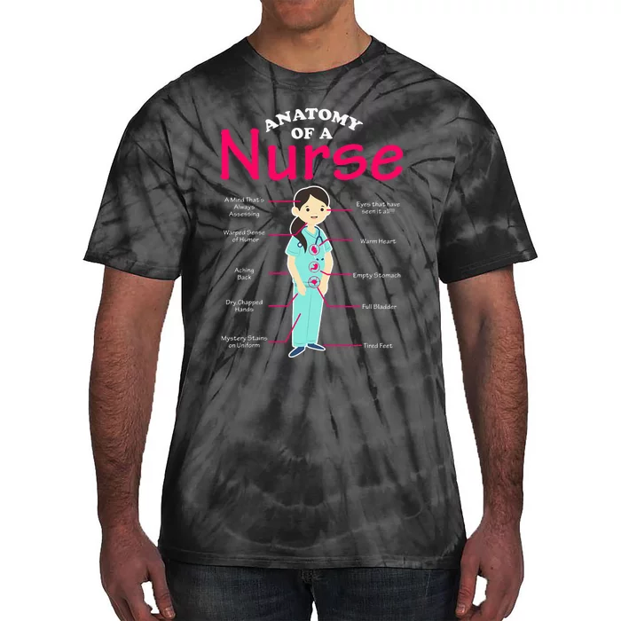 RN LVN Nurse Anatomy Scrub Cool Nursing Tie-Dye T-Shirt