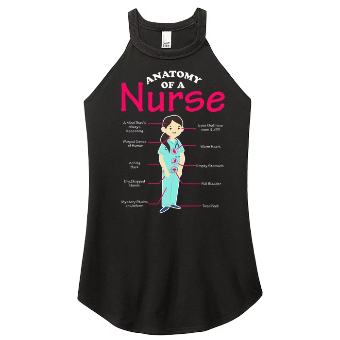 RN LVN Nurse Anatomy Scrub Cool Nursing Women’s Perfect Tri Rocker Tank