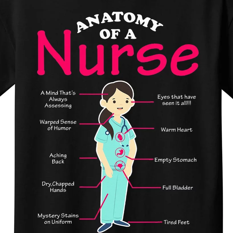 RN LVN Nurse Anatomy Scrub Cool Nursing Kids T-Shirt