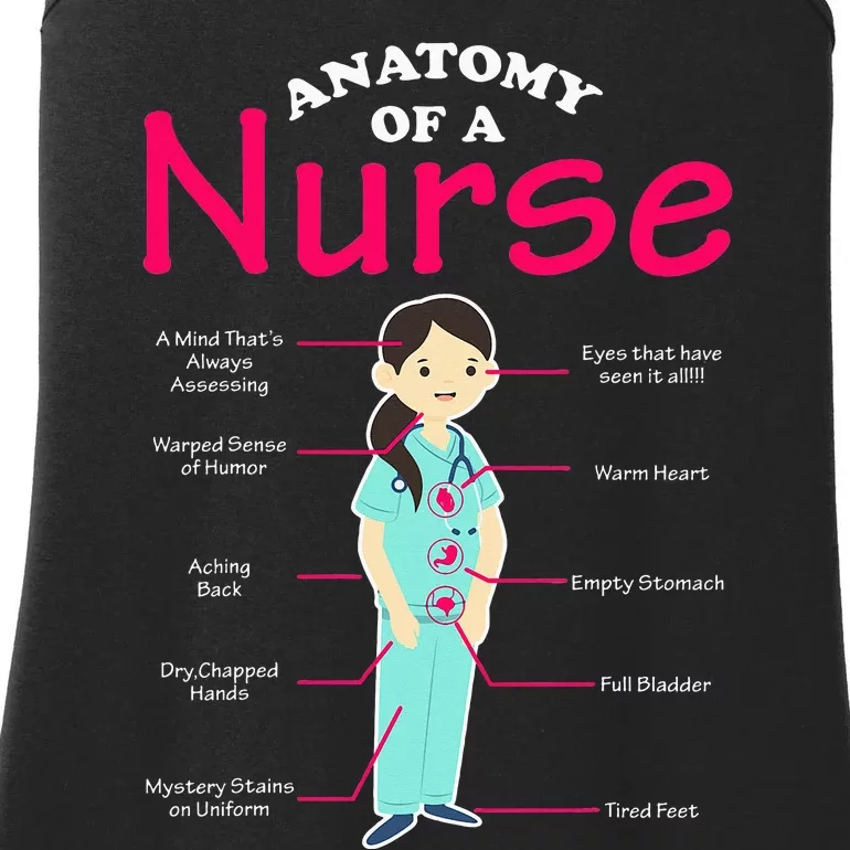 RN LVN Nurse Anatomy Scrub Cool Nursing Graduate Gift Ladies Essential Tank