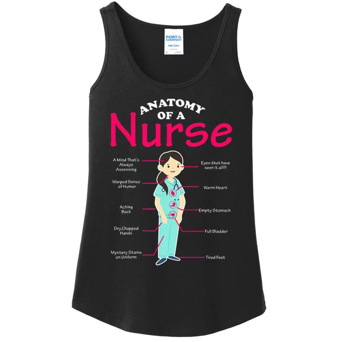 RN LVN Nurse Anatomy Scrub Cool Nursing Graduate Gift Ladies Essential Tank