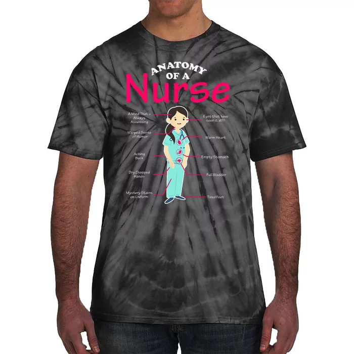 RN LVN Nurse Anatomy Scrub Cool Nursing Graduate Gift Tie-Dye T-Shirt