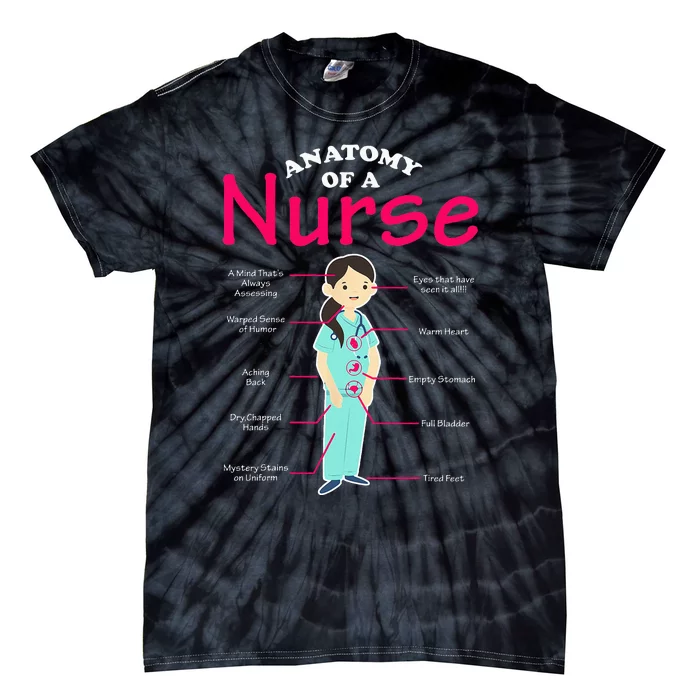 RN LVN Nurse Anatomy Scrub Cool Nursing Graduate Gift Tie-Dye T-Shirt