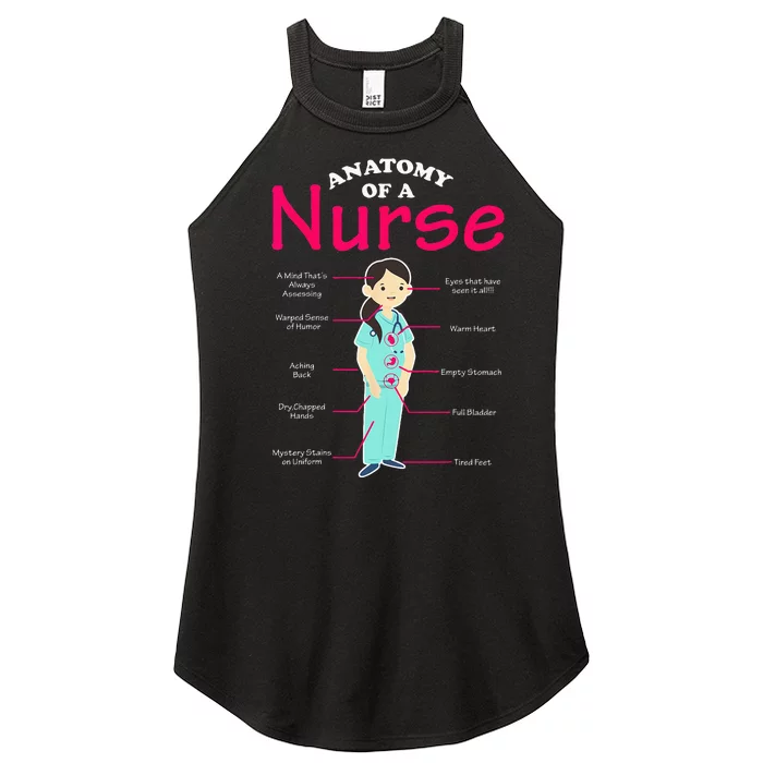 RN LVN Nurse Anatomy Scrub Cool Nursing Graduate Gift Women’s Perfect Tri Rocker Tank