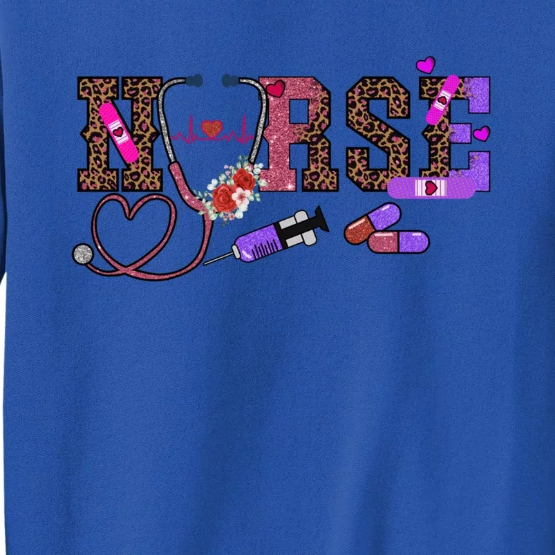 Retro Leopard Nurse Life Registered Nurse NurseS Day Meaningful Gift Sweatshirt