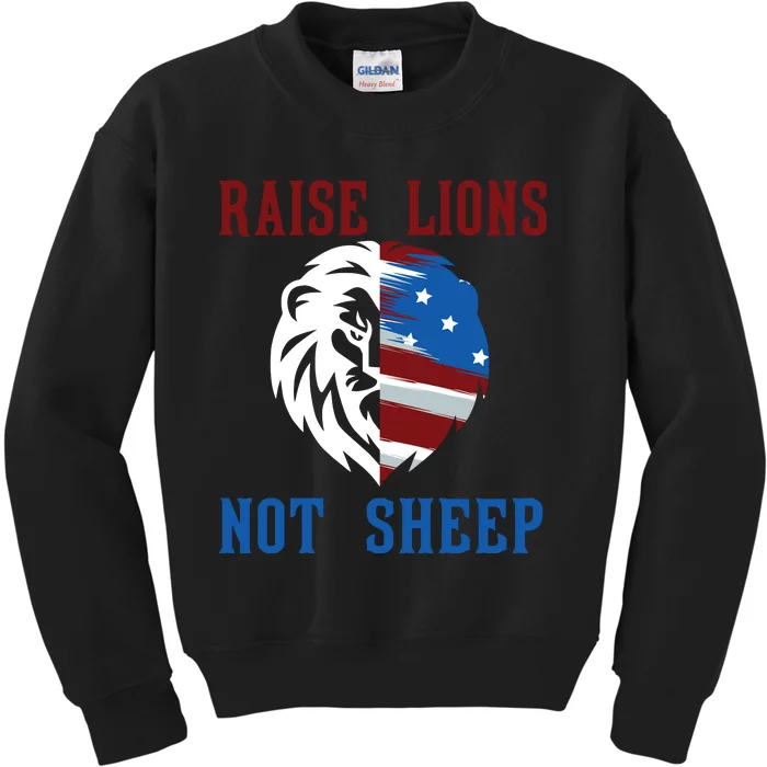 Raise Lions Not Sheep Kids Sweatshirt