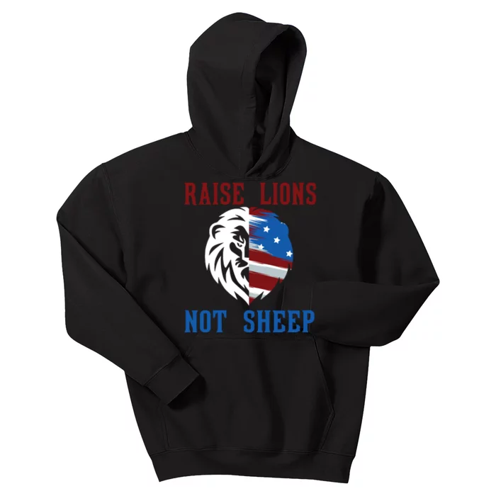 Raise Lions Not Sheep Kids Hoodie