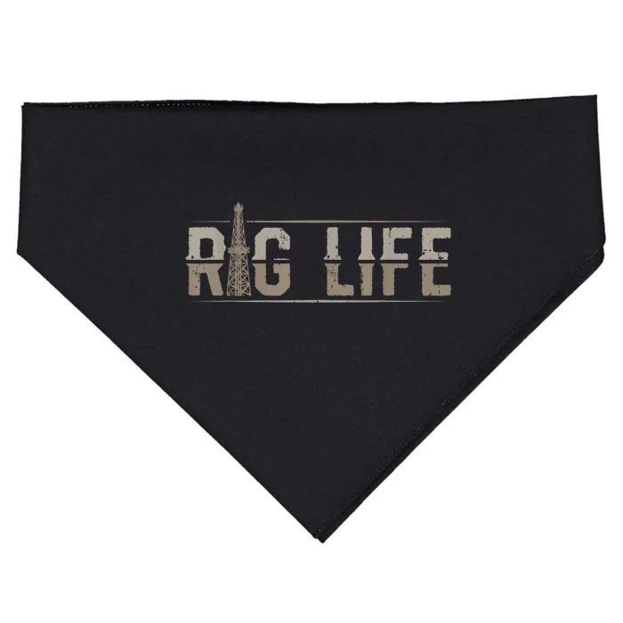 Rig Life Oilfield Workers Gifts Oil Rig Roughneck USA-Made Doggie Bandana