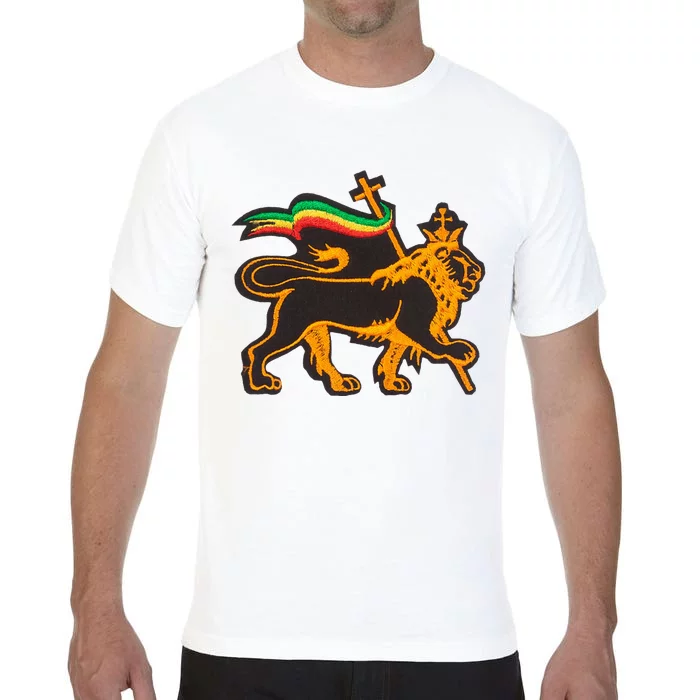 Rasta Lion Of Judah Pride Of Judaism Ethiopia And Christian Comfort Colors T-Shirt