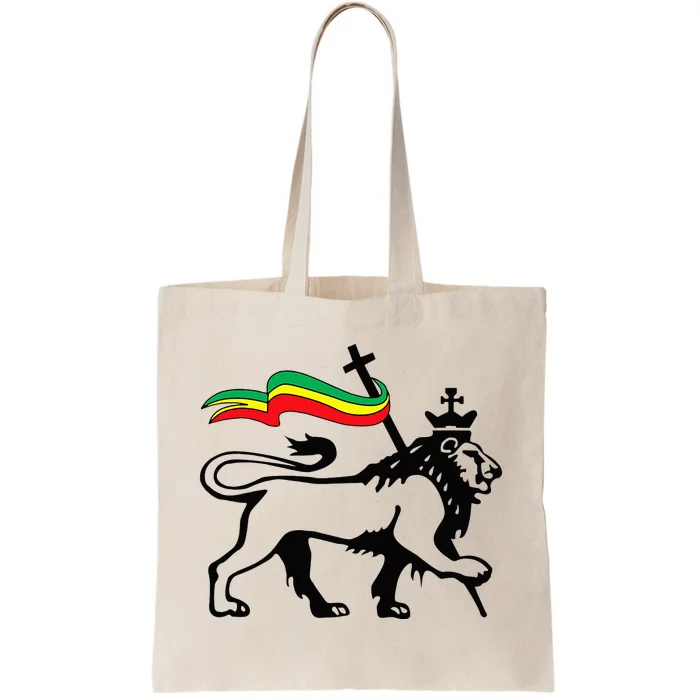 Rasta Lion Of Judah Rastafarian Reggae Lion And Christian Tote Bag