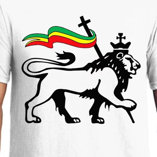 Rasta Lion Of Judah Rastafarian Reggae Lion And Christian Pajama Set