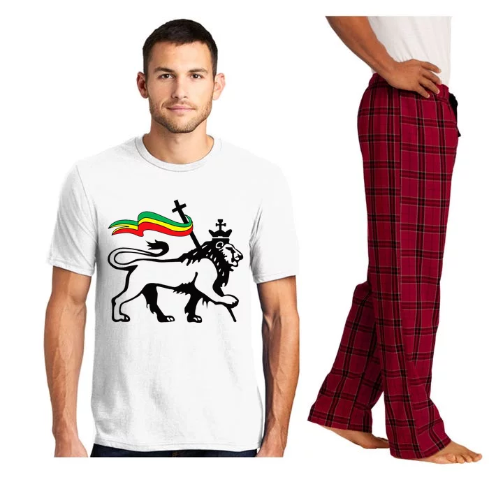 Rasta Lion Of Judah Rastafarian Reggae Lion And Christian Pajama Set