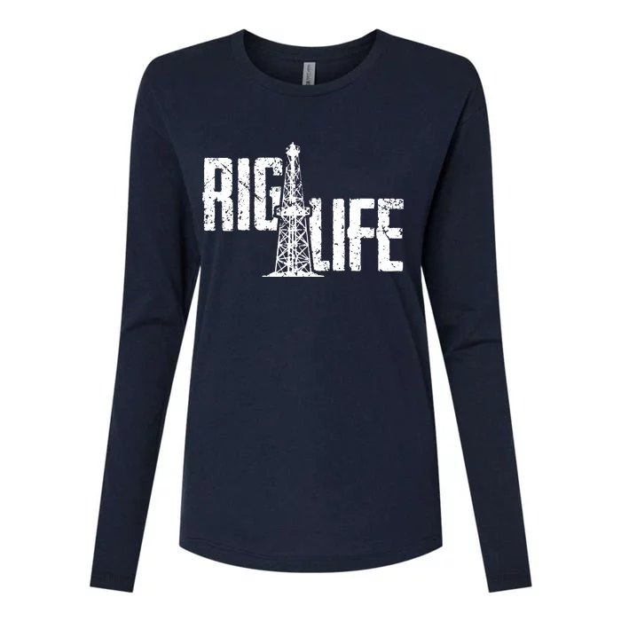 Rig Life Oilfield Womens Cotton Relaxed Long Sleeve T-Shirt