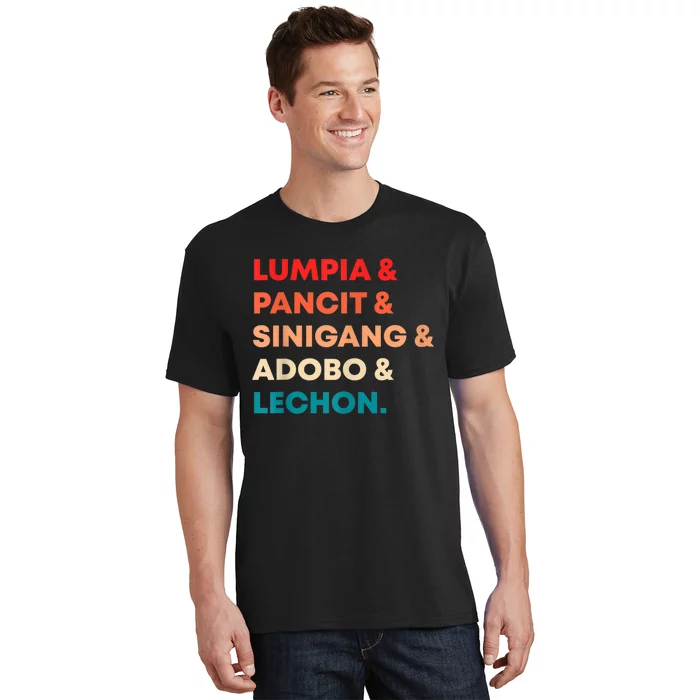 Retro Lumpia Pancit Sinigang Adobo Lechon Filipino Filipina T-Shirt