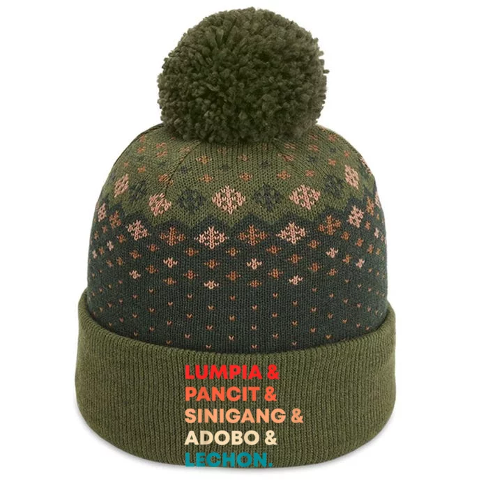 Retro Lumpia Pancit Sinigang Adobo Lechon Filipino Filipina The Baniff Cuffed Pom Beanie