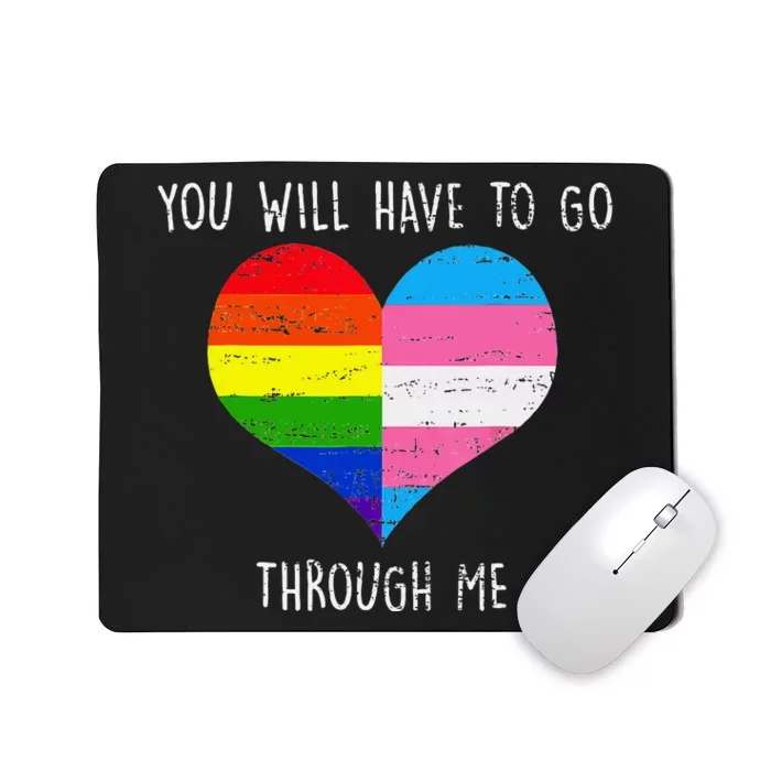 Retro Lgbtq Pride You’Ll Have To Go Through Me Mousepad