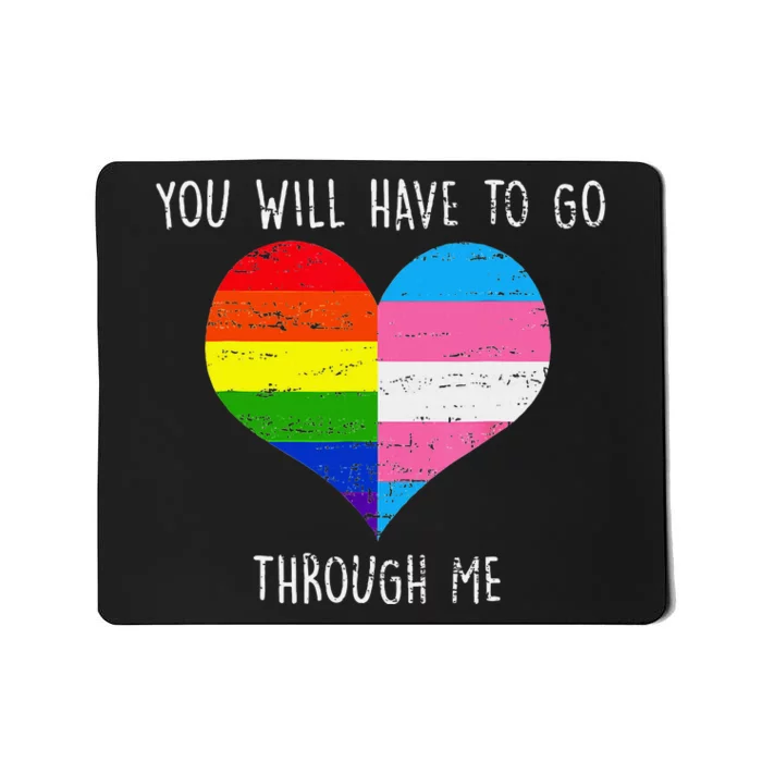 Retro Lgbtq Pride You’Ll Have To Go Through Me Mousepad