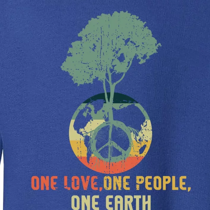 Retro Love People Earth Protect Save World Hour Day Earth Meaningful Gift Toddler Sweatshirt